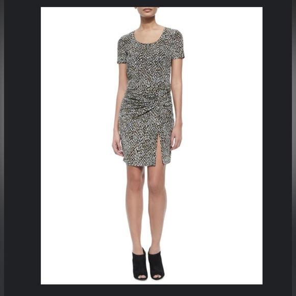 Burberry Brit Freeda Printed Ruched Silk Dress US 8 Retail $795 - Picture 5 of 14